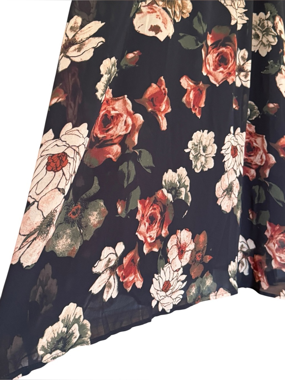 SIMPLEE Floral V-Neck Maxi Dress M Black Neutral NWOT - Picture 6 of 13